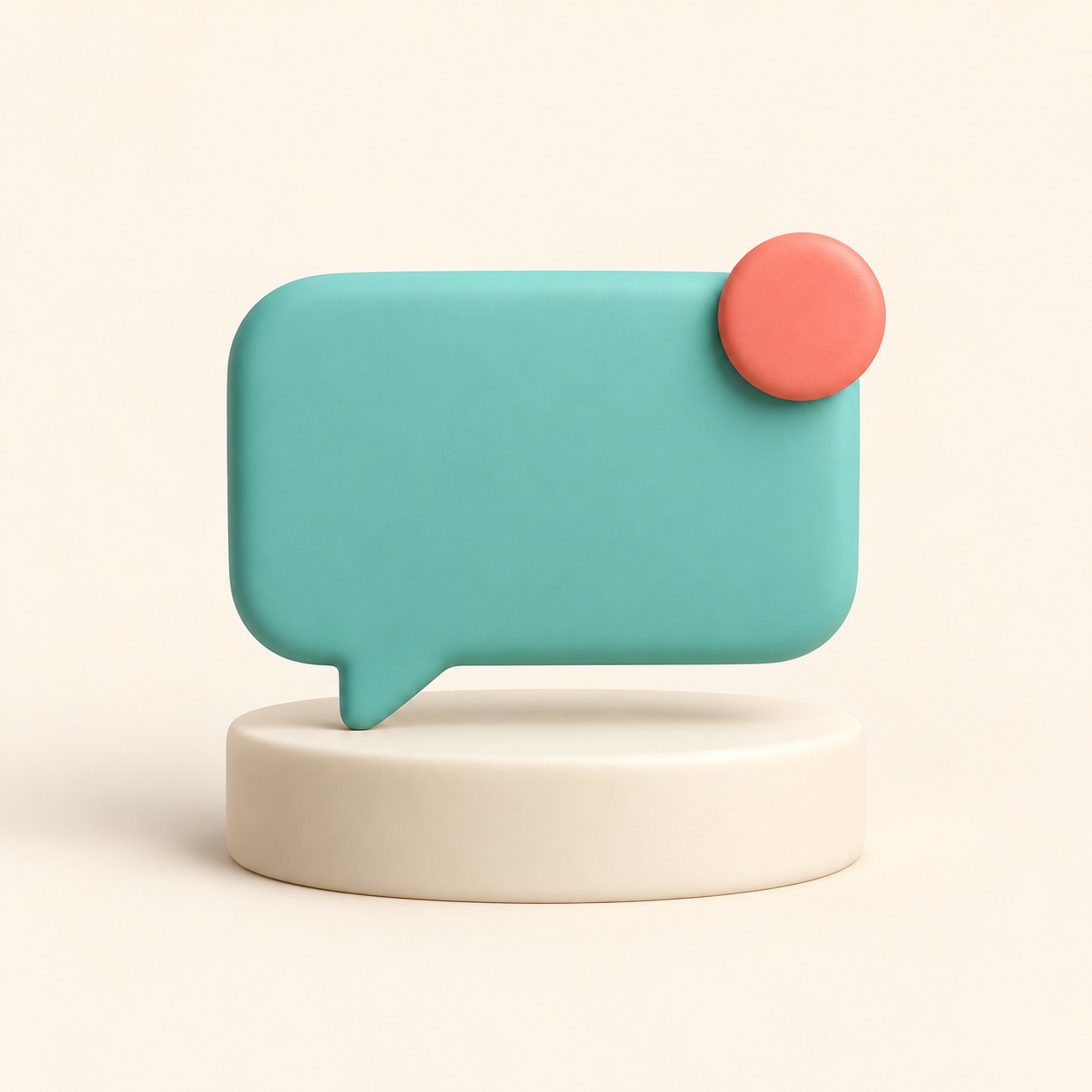 A clear message card is highlighted with a small attention marker.
