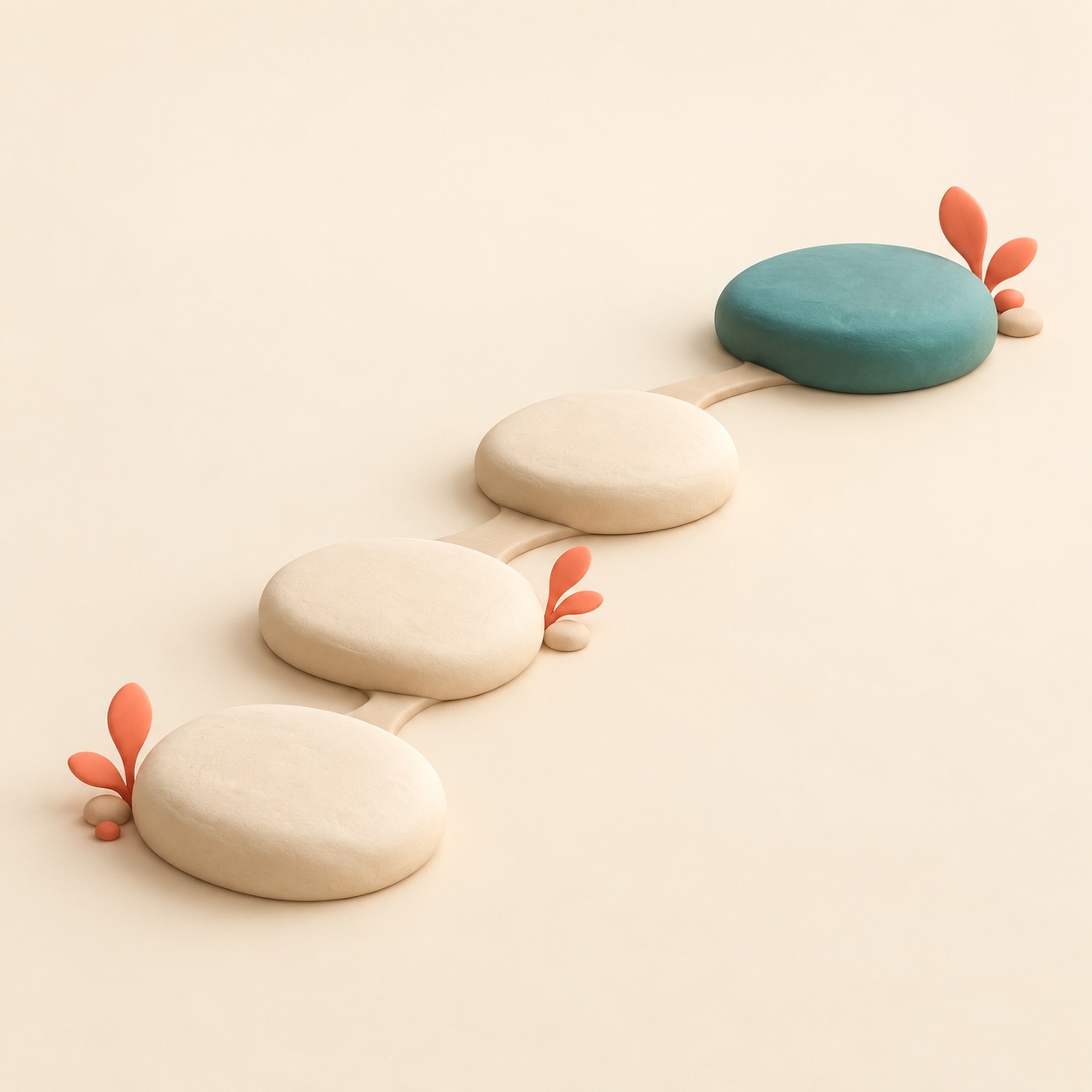 A short trail of connected steps leads to the current page.