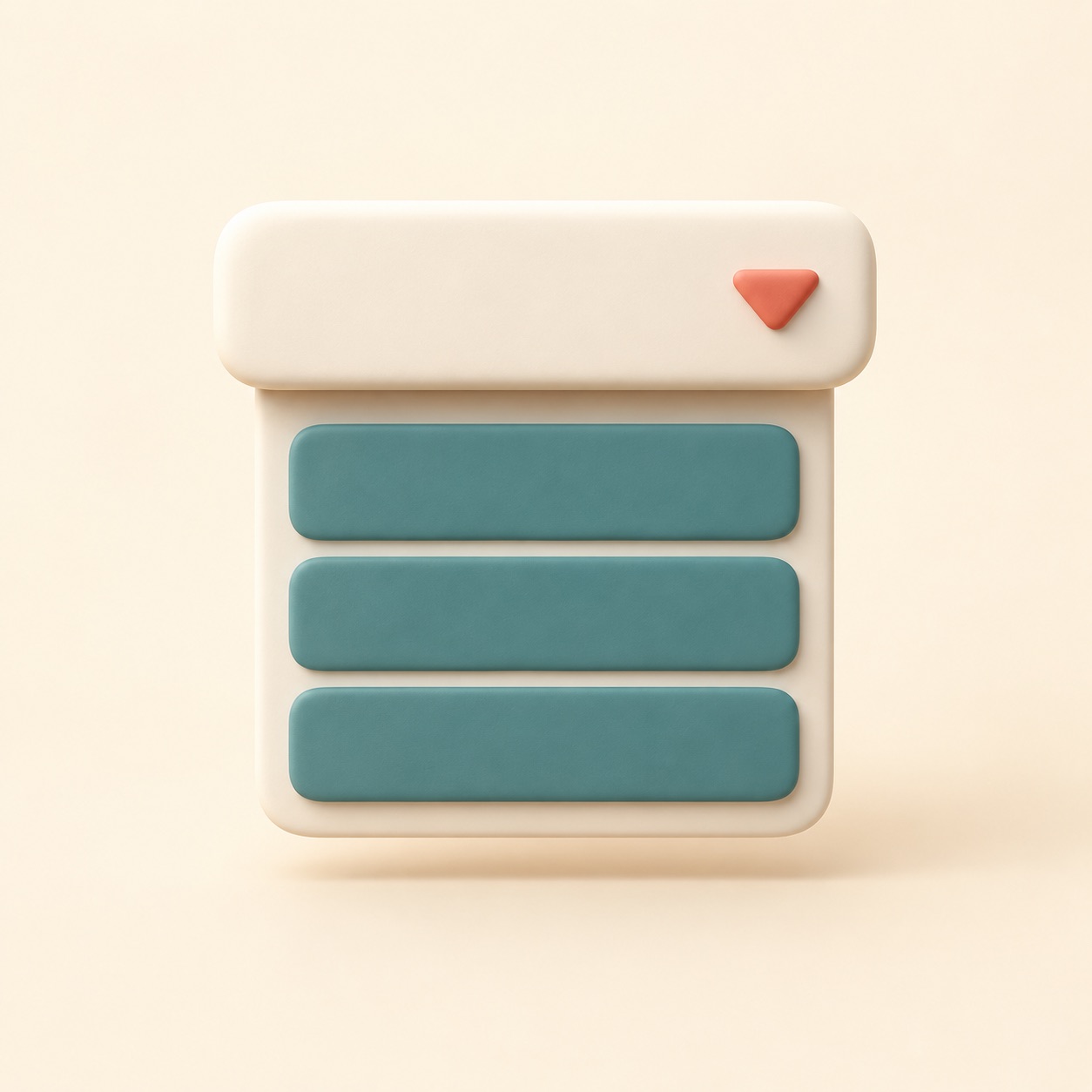 A small panel unfolds below a single choice control.