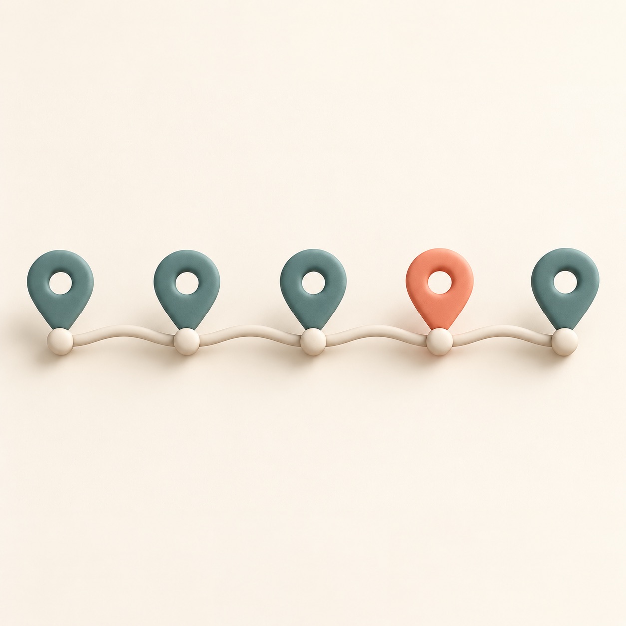A row of simple linked markers runs across the top of a page.