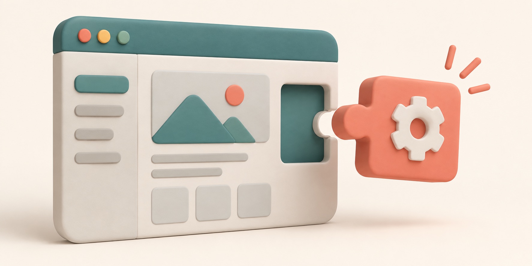 A small add-on module clicks into an app and provides one new capability.