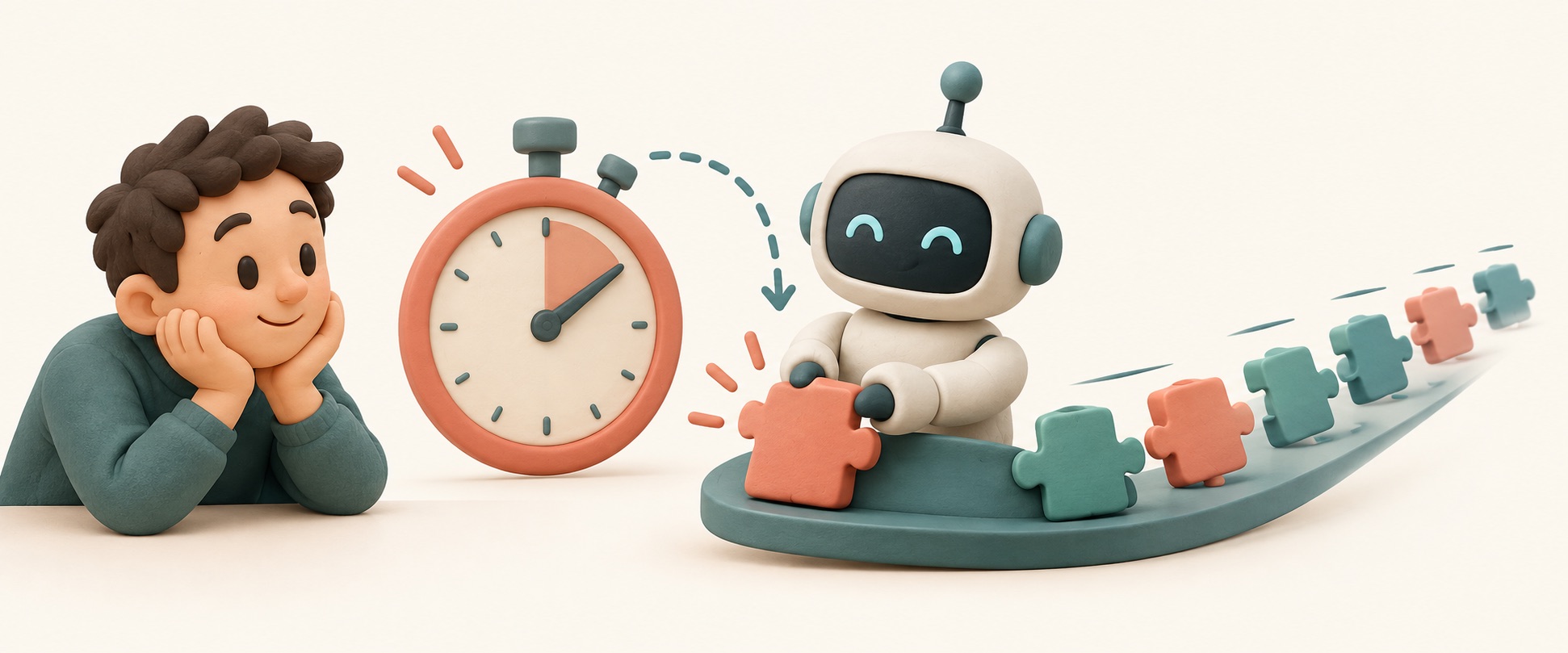 A stopwatch marks the first response piece followed by a steady stream of more pieces.