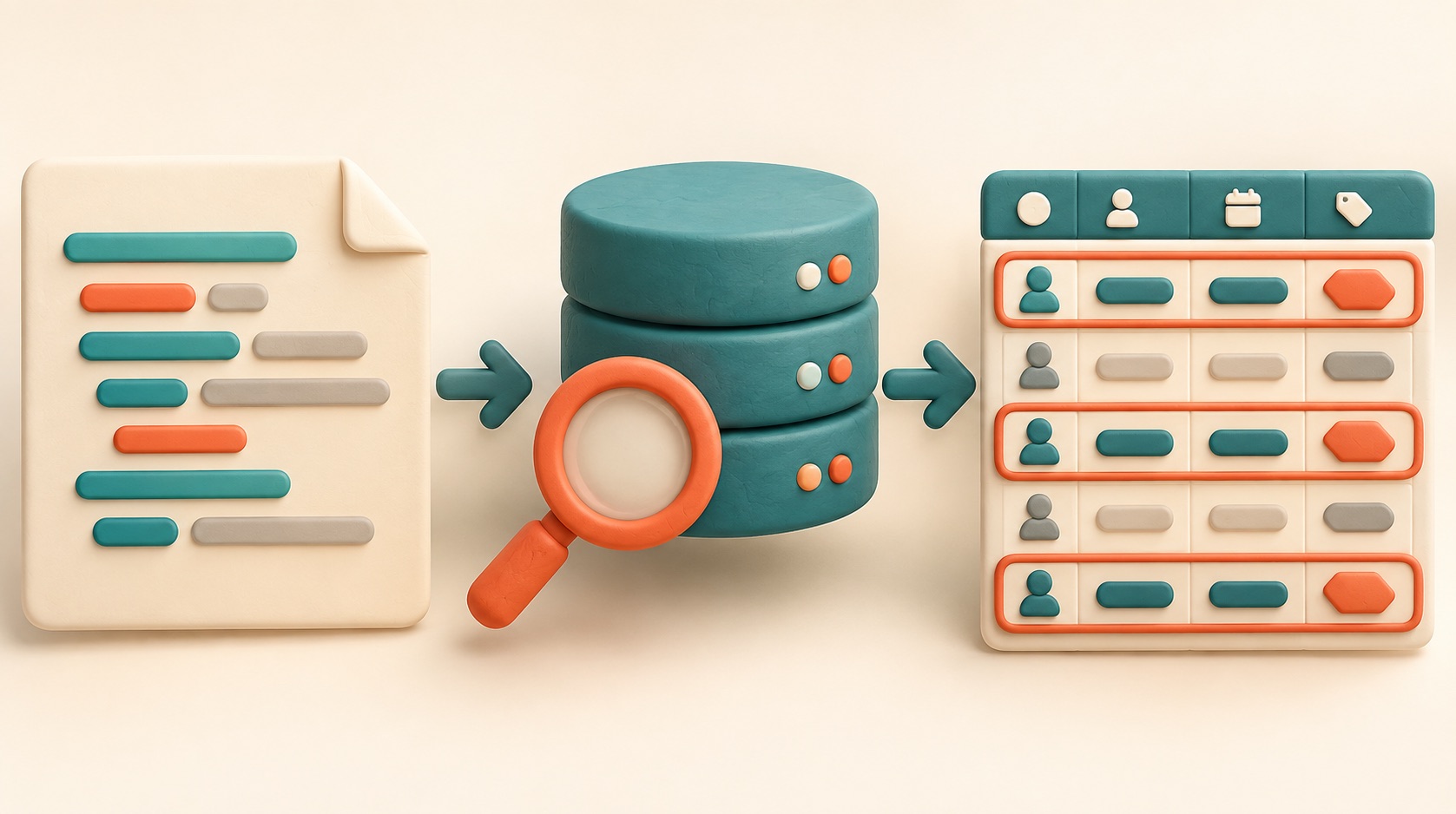 A clear request finds matching records in an organized data table.