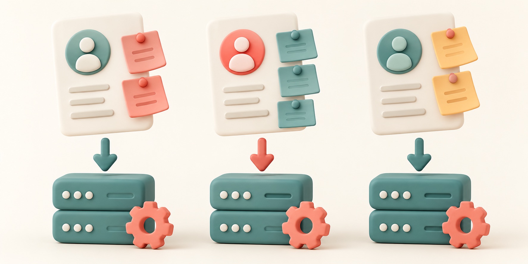 Each new request carries the notes it needs instead of relying on a previous request.