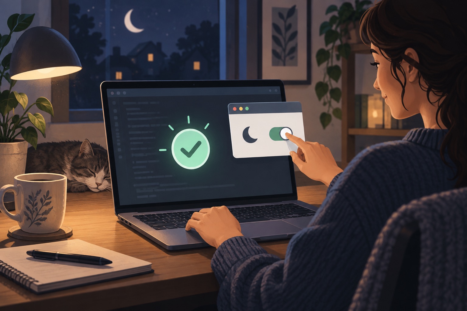 A user checks a finished task and manually turns off sleep prevention.