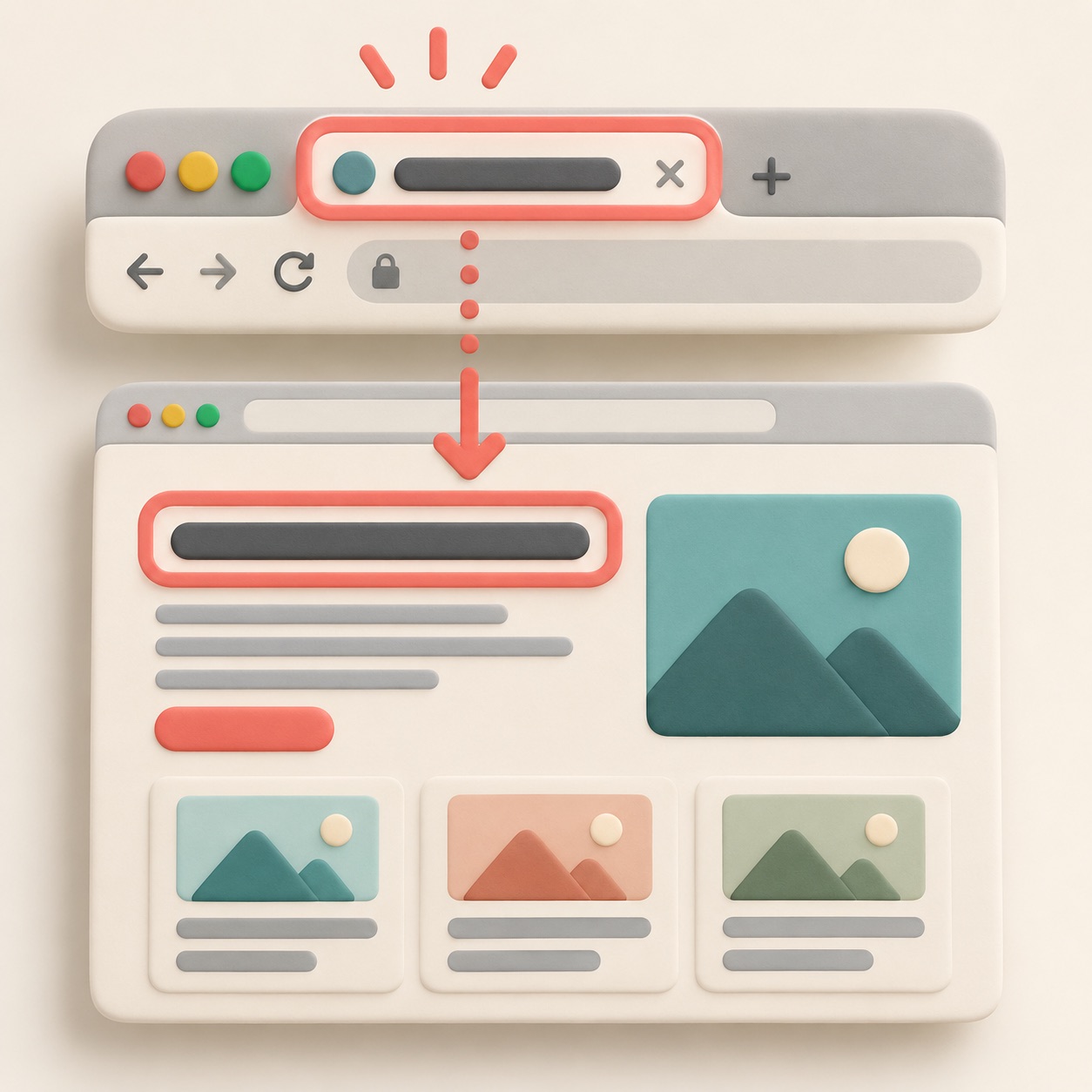 A browser tab shows a short identifying page label.