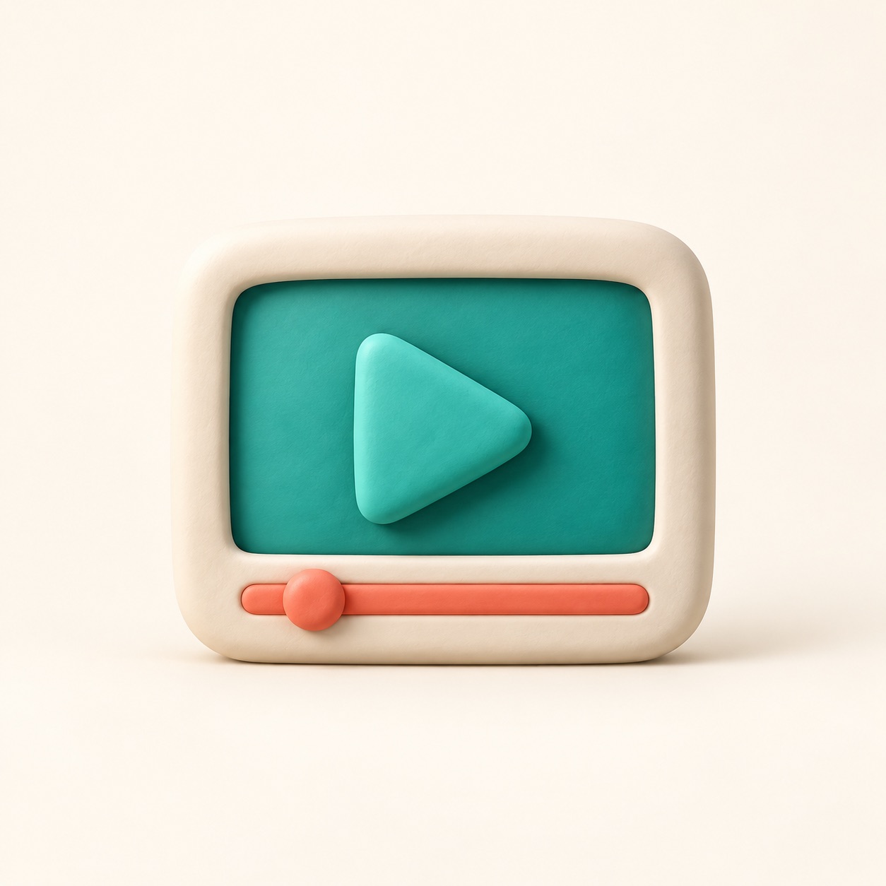 A simple screen shows a calm moving-scene frame beside a play symbol.